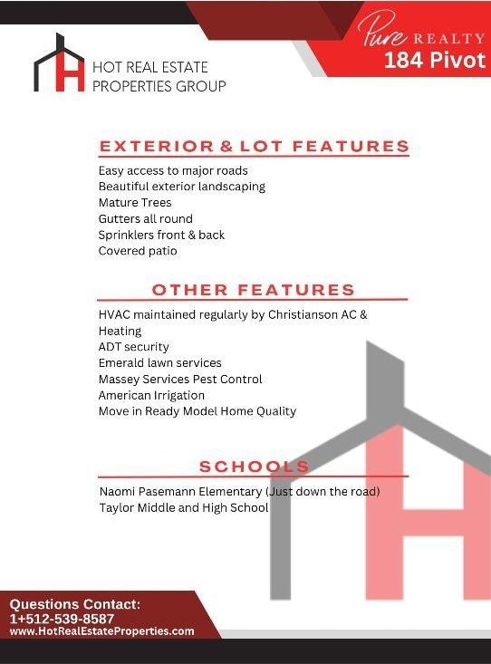 184 Pivot Dr, Taylor, TX 76574 - view of a document