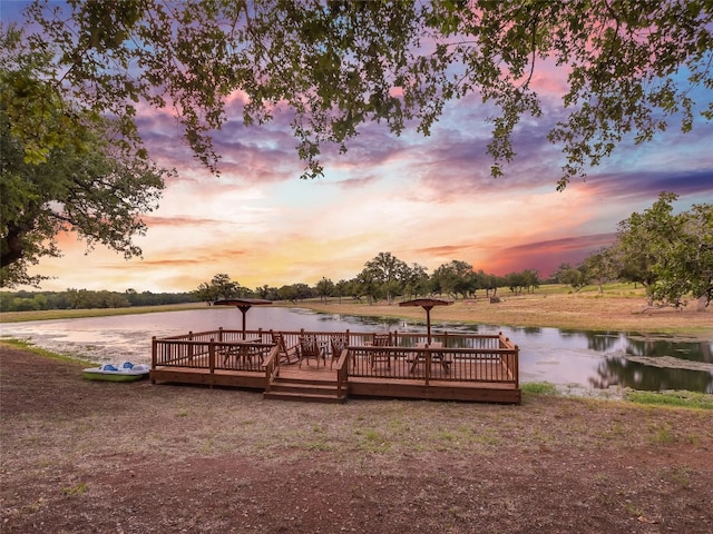 762 Karisch Rd, Giddings, TX 78942 - dock area featuring a deck with water view