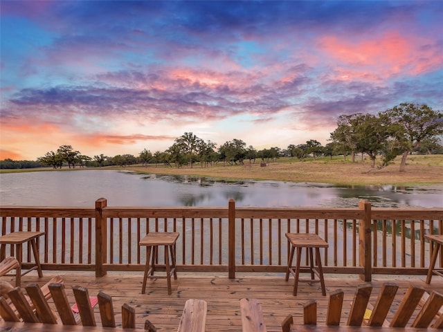 762 Karisch Rd, Giddings, TX 78942 - wooden terrace featuring a water view