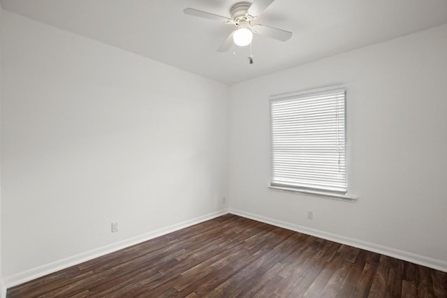 14608 Menifee St, Austin, TX 78725 - empty room with dark wood-style floors and a ceiling fan