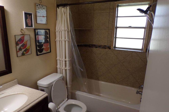 729 Yegua Dr, Lexington, TX 78947 - full bathroom with vanity, shower / bath combo, and a textured wall