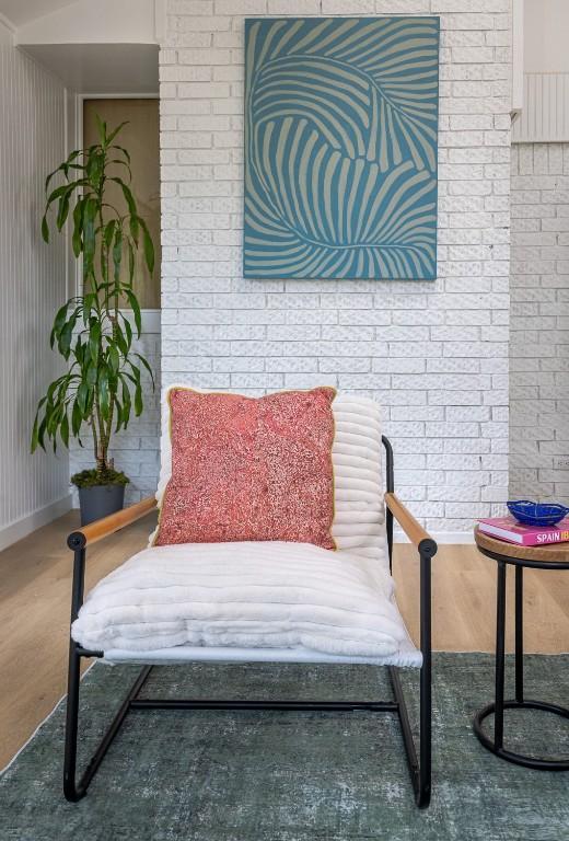 2306 Monarch Dr, Austin, TX 78748 - sitting room featuring brick wall