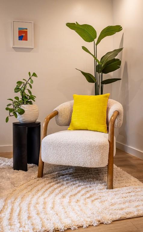 2306 Monarch Dr, Austin, TX 78748 - sitting room featuring baseboards and wood finished floors