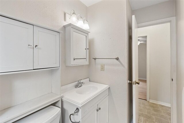 5708 Garden Oaks Dr, Austin, TX 78745 - half bath with vanity and toilet