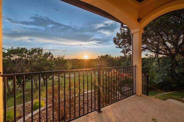 1006 Foothills Dr, Dripping Springs, TX 78620 - view of balcony at dusk