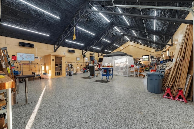 1006 Foothills Dr, Dripping Springs, TX 78620 - misc room featuring lofted ceiling and speckle patterned floor