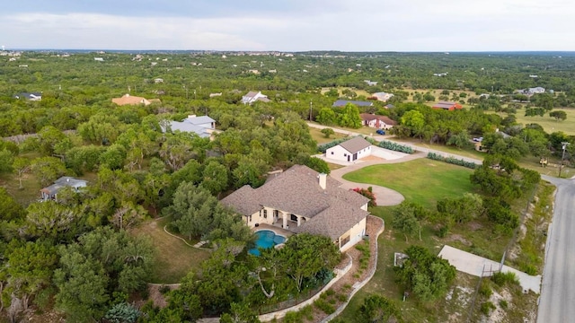 1006 Foothills Dr, Dripping Springs, TX 78620 - aerial view of property and surrounding area with a pool area