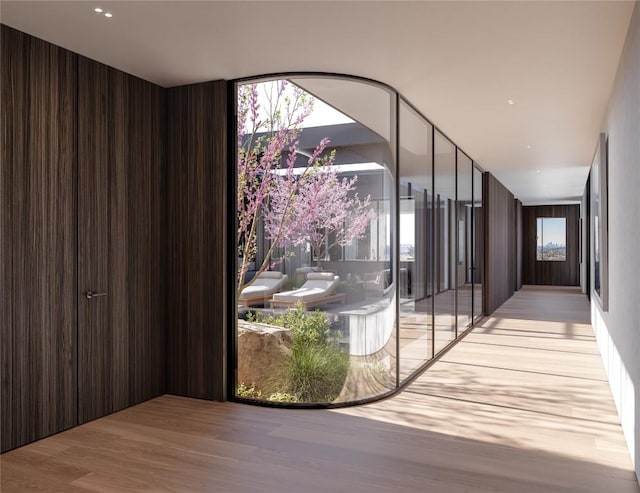 6507 Bridge Point Pkwy Lot 4, Austin, TX 78730 - corridor featuring wood finished floors and plenty of natural light