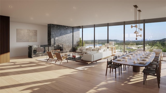 6507 Bridge Point Pkwy Lot 4, Austin, TX 78730 - living room with wood finished floors and expansive windows