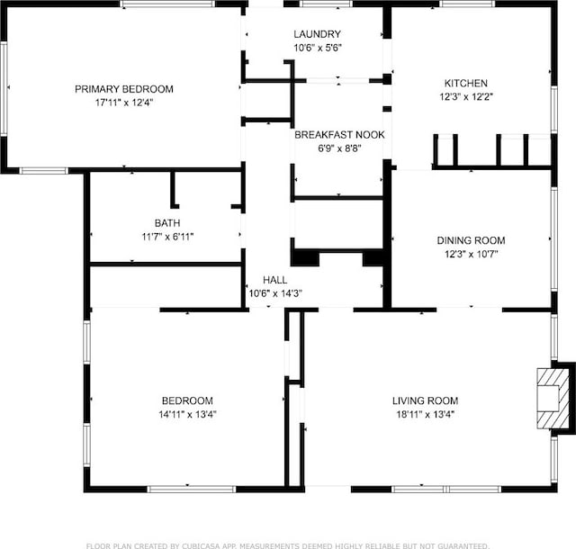 1106 S 11th St, Temple, TX 76504 - view of floor plan / room layout