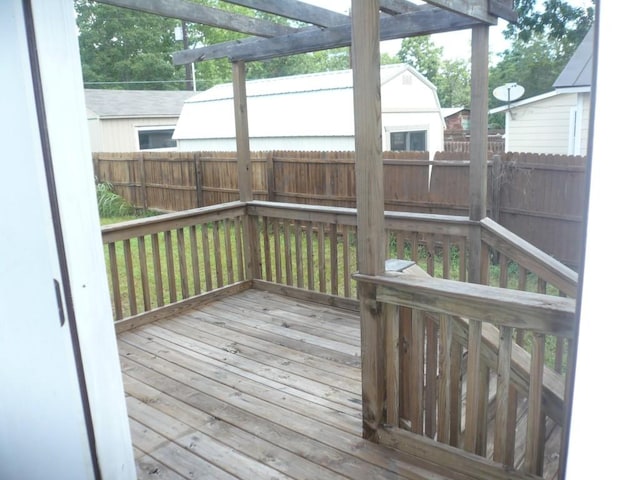 502 Ross St, Smithville, TX 78957 - wooden deck with a fenced backyard
