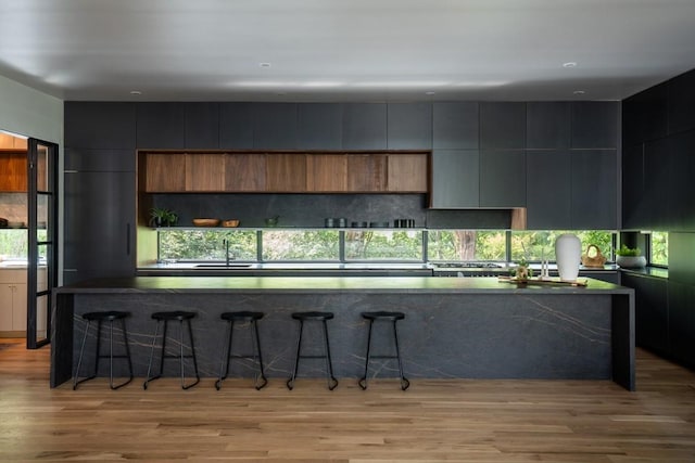 1001 Madrone Rd, West Lake Hills, TX 78746 - kitchen featuring modern cabinets and light wood-type flooring