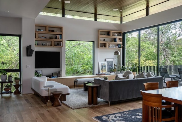 1001 Madrone Rd, West Lake Hills, TX 78746 - living room with wood finished floors