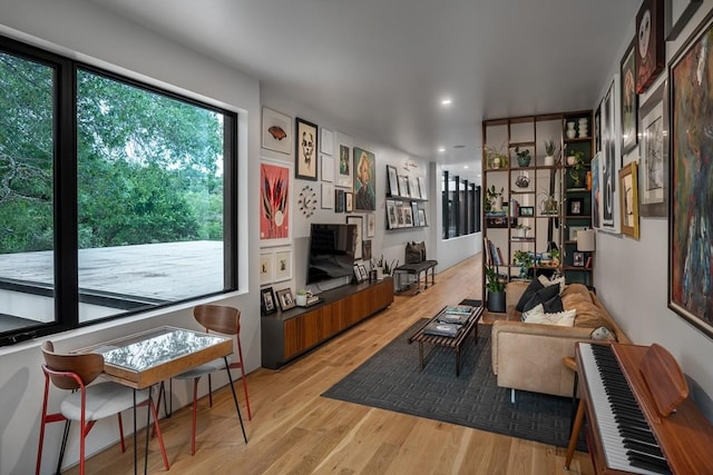 1001 Madrone Rd, West Lake Hills, TX 78746 - living room with light wood-type flooring and recessed lighting