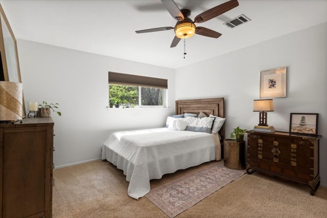 225 Spanish Oak Dr, Georgetown, TX 78628 - bedroom featuring light carpet and a ceiling fan