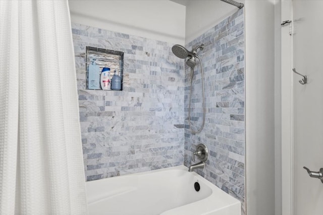 225 Spanish Oak Dr, Georgetown, TX 78628 - bathroom featuring shower / bath combination with curtain