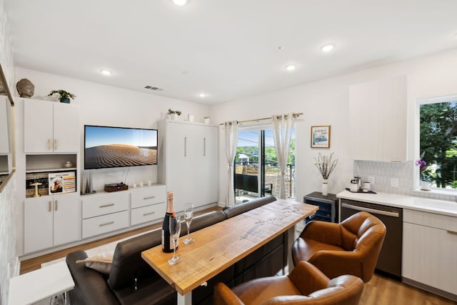 4802 S Congress Ave Unit 215, Austin, TX 78745 - office area with plenty of natural light, light wood-style flooring, and recessed lighting
