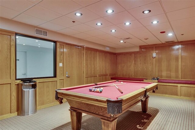 40 N Interstate 35 Hwy Unit 5B2, Austin, TX 78701 - recreation room featuring recessed lighting, billiards, and wooden walls