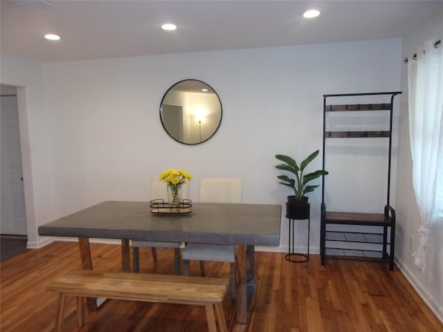 905 W Live Oak St, Austin, TX 78704 - dining room featuring wood finished floors and recessed lighting