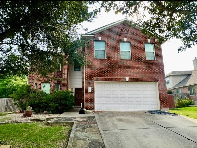 21008 Hallbrook Ln, Pflugerville, TX 78660 - traditional-style home with brick siding, an attached garage, and driveway