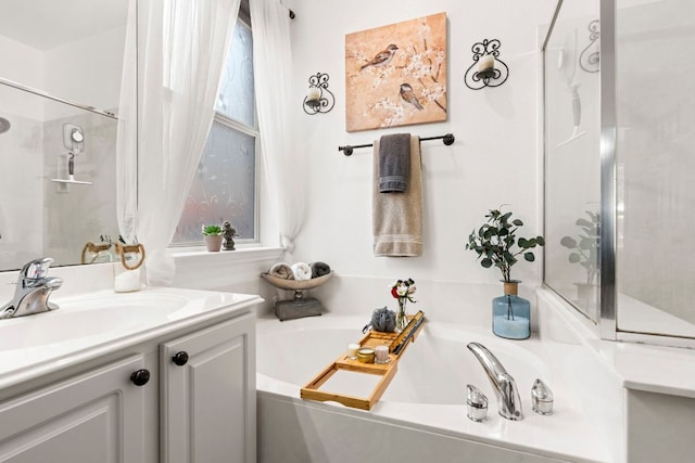 1600 Grand Falls Dr, Cedar Park, TX 78613 - full bathroom featuring vanity and a garden tub