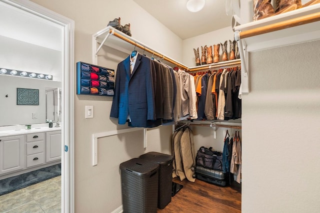 1600 Grand Falls Dr, Cedar Park, TX 78613 - spacious closet featuring wood finished floors