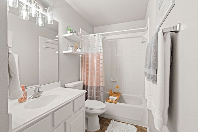 1600 Grand Falls Dr, Cedar Park, TX 78613 - full bathroom with vanity, shower / bathtub combination with curtain, and tile patterned flooring