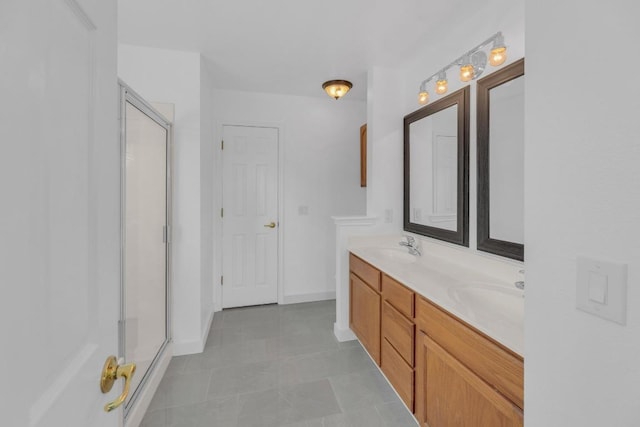 131 Martin Crossing Dr, Cedar Creek, TX 78612 - bathroom with double vanity and a shower stall
