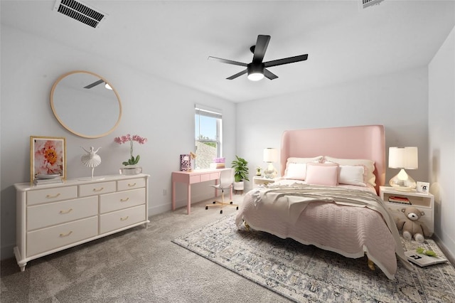 149 Beryl Way, Dripping Springs, TX 78620 - carpeted bedroom with baseboards and a ceiling fan