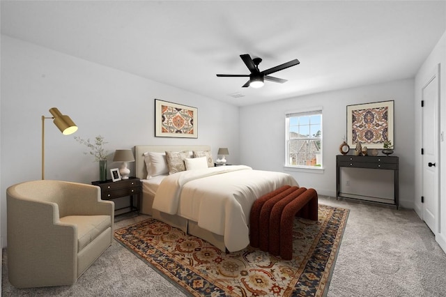 149 Beryl Way, Dripping Springs, TX 78620 - carpeted bedroom featuring ceiling fan