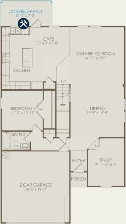 501 Goat Willow Ln, Georgetown, TX 78626 - view of floor plan / room layout