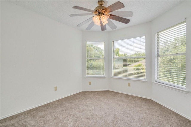 1705 Timberwood Dr, Cedar Park, TX 78613 - unfurnished room featuring plenty of natural light, light carpet, a ceiling fan, and a textured ceiling