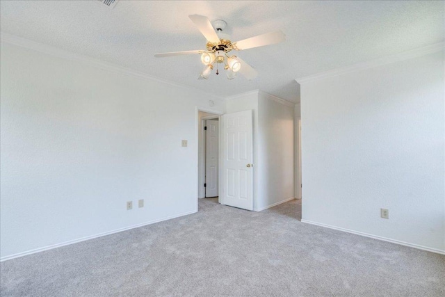1705 Timberwood Dr, Cedar Park, TX 78613 - spare room featuring ornamental molding, light colored carpet, and ceiling fan