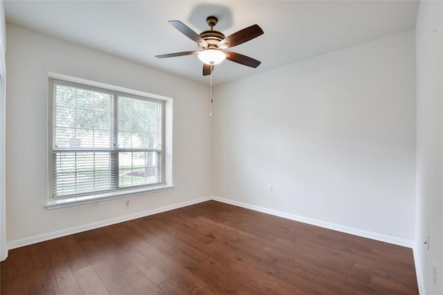 205 Monarch Trl, Georgetown, TX 78633 - unfurnished room with dark wood finished floors and a ceiling fan
