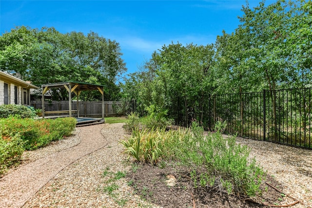 5509 Kayview Dr, Austin, TX 78749 - fenced backyard with a gazebo