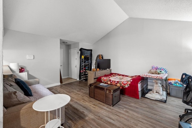 10706 Topperwein Dr, Austin, TX 78758 - living room with wood finished floors and lofted ceiling