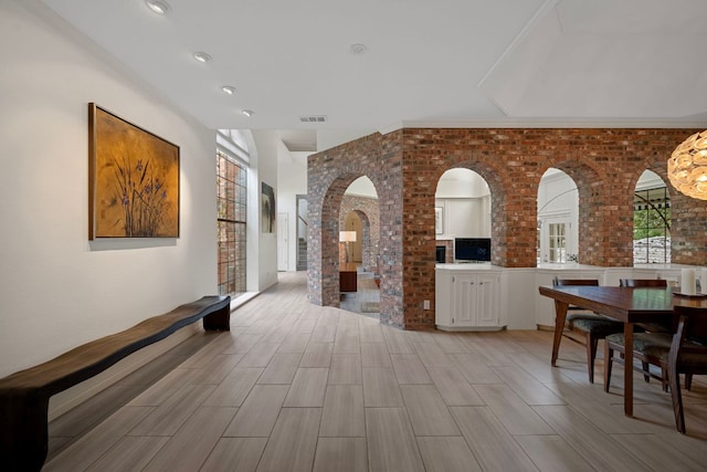 5301 Backtrail Dr, Austin, TX 78731 - lobby featuring brick wall