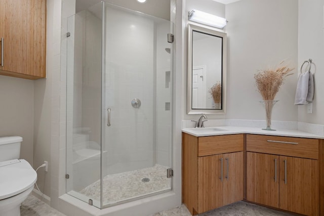 5301 Backtrail Dr, Austin, TX 78731 - bathroom with a stall shower and vanity