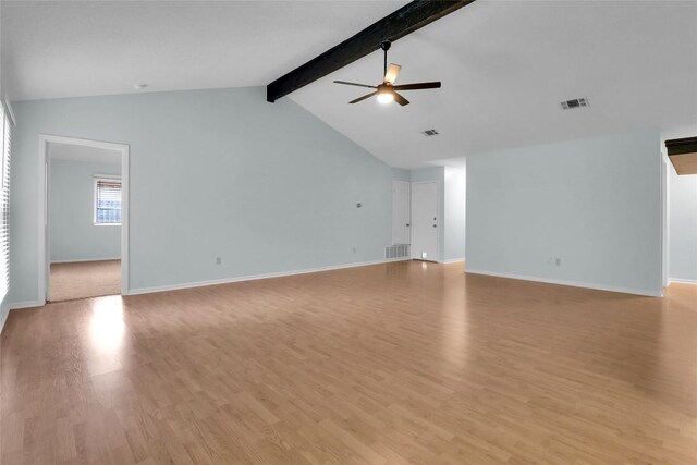 1928 Ramona Cir, San Marcos, TX 78666 - unfurnished living room featuring ceiling fan and light wood finished floors
