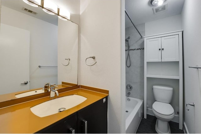 1101 Grove Blvd Unit 102, Austin, TX 78741 - full bathroom with vanity, bathing tub / shower combination, and tile patterned floors