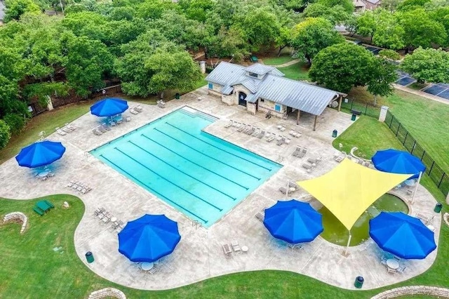 2118 Howell Mountain Dr, Cedar Park, TX 78613 - community pool featuring a patio area