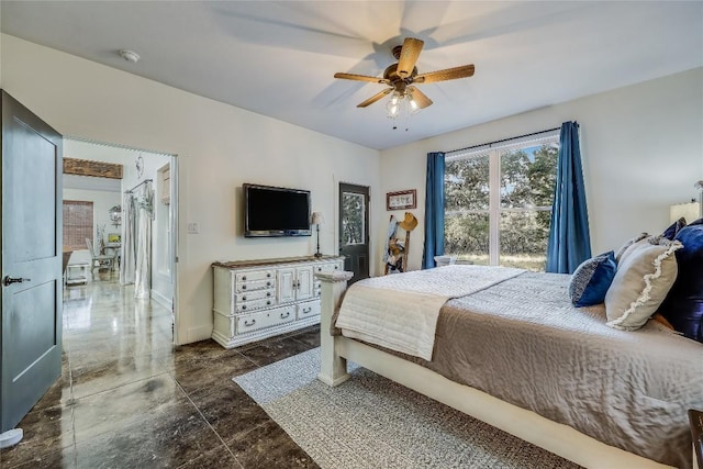 20008 Victoria Chase Rd, Lago Vista, TX 78645 - bedroom featuring baseboards and ceiling fan