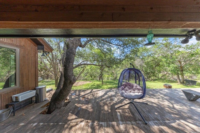 2817 Tradewind Dr, Spicewood, TX 78669 - view of wooden deck