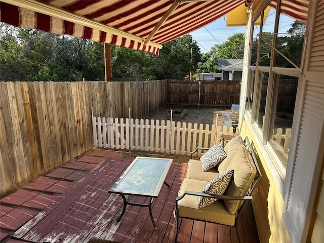 746 Pecan Ln, Cottonwood Shores, TX 78657 - wooden deck featuring a fenced backyard