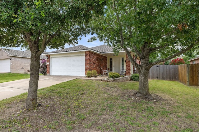 1113 Burgess Dr, Leander, TX 78641 - ranch-style house featuring driveway, an attached garage, and brick siding