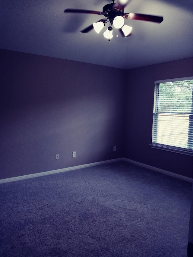 3304 Wickham Ln, Austin, TX 78725 - carpeted spare room featuring a ceiling fan and baseboards