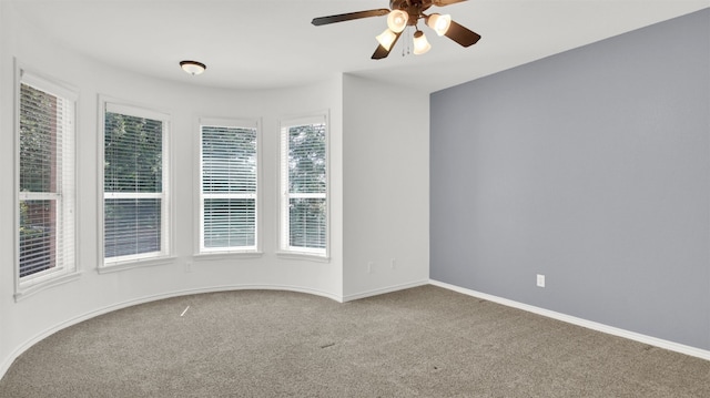 2310 Dervingham Dr, Cedar Park, TX 78613 - empty room featuring carpet floors, plenty of natural light, and a ceiling fan