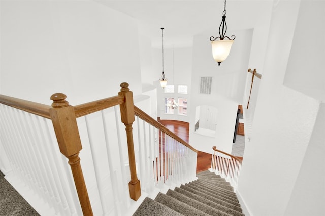 2310 Dervingham Dr, Cedar Park, TX 78613 - stairs featuring a towering ceiling