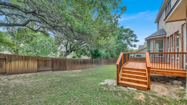 2310 Dervingham Dr, Cedar Park, TX 78613 - fenced backyard with a deck