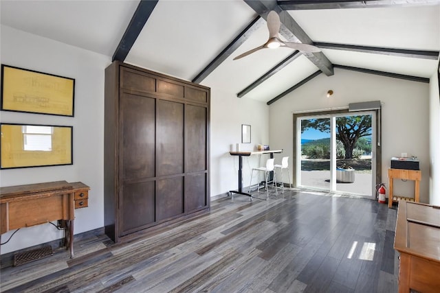 4705 Comanche, Lago Vista, TX 78645 - unfurnished living room with wood finished floors and a ceiling fan